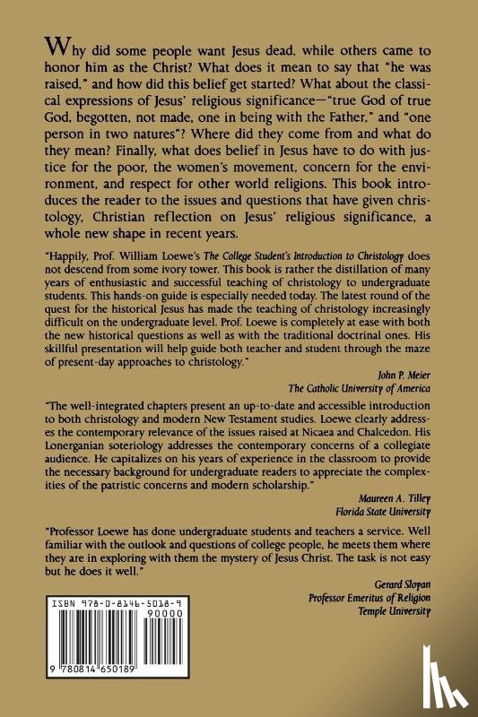 Loewe, William P - The College Student's Introduction to Christology