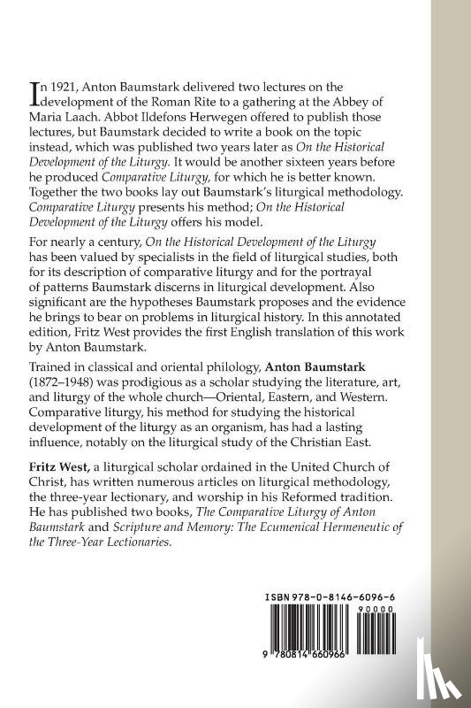 Baumstark, Anton - On the Historical Development of the Liturgy