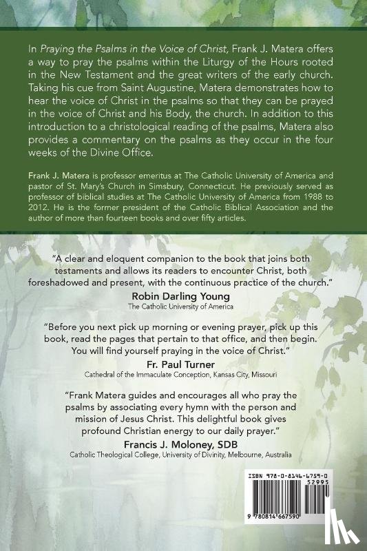 Matera, Frank J - Praying the Psalms in the Voice of Christ