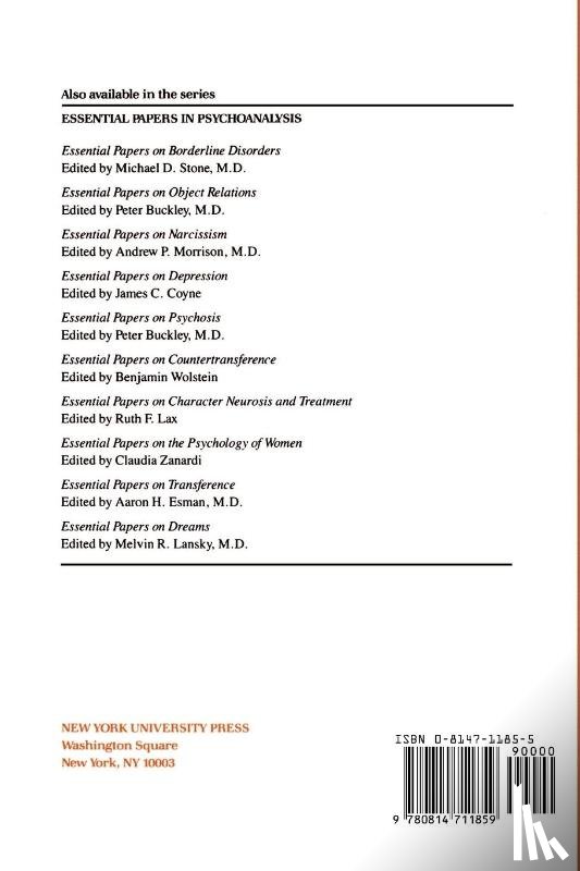  - Essential Papers on Literature and Psychoanalysis