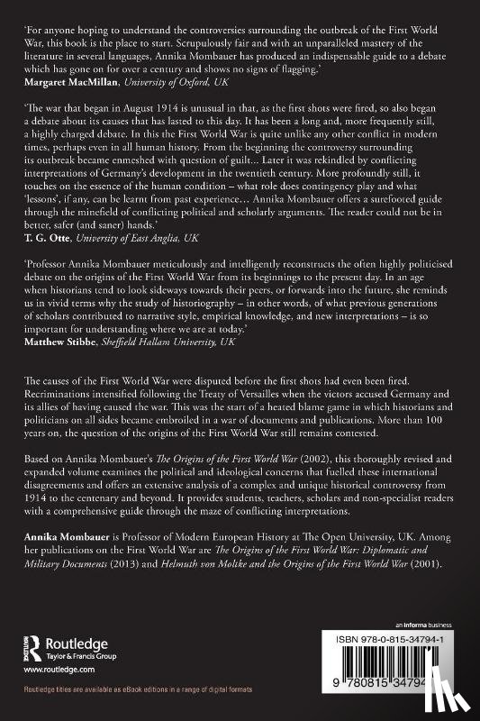 Mombauer, Annika (The Open University - The Causes of the First World War
