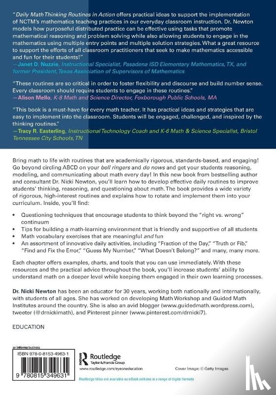 Newton, Nicki (Newton Educational Consulting - Daily Math Thinking Routines in Action