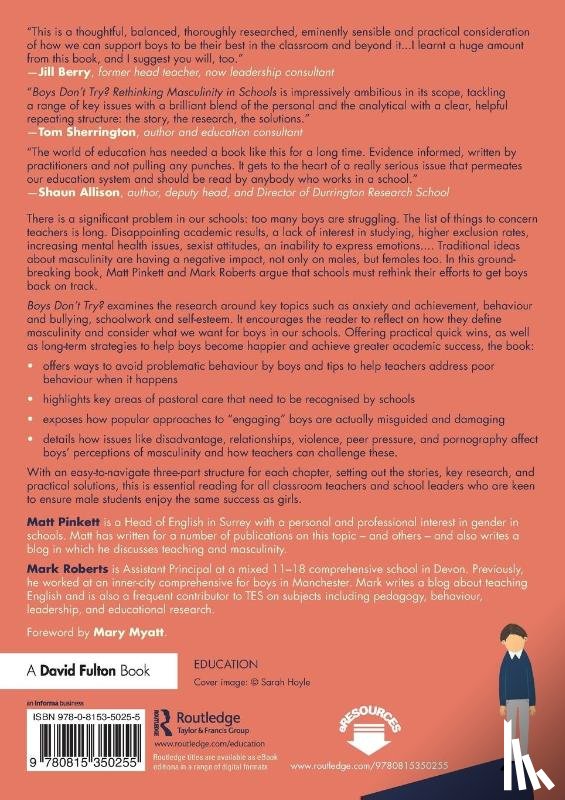 Pinkett, Matt, Roberts, Mark - Boys Don't Try? Rethinking Masculinity in Schools