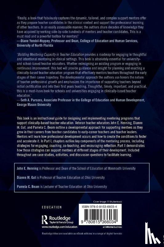 Henning, John E. (University of Northern Iowa, Gut, Dianne M., Beam, Pamela C. - Building Mentoring Capacity in Teacher Education