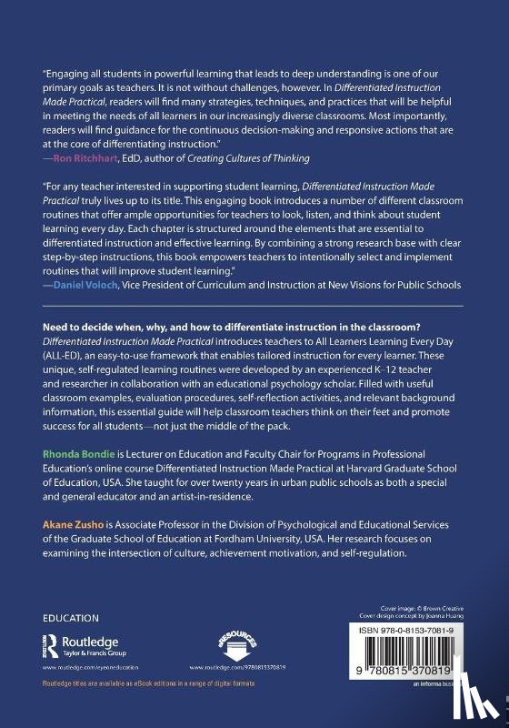 Bondie, Rhonda (Harvard University, Zusho, Akane - Differentiated Instruction Made Practical