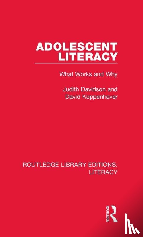 Davidson, Judith (University of Massachusetts, Koppenhaver, David (Appalachian State University - Adolescent Literacy