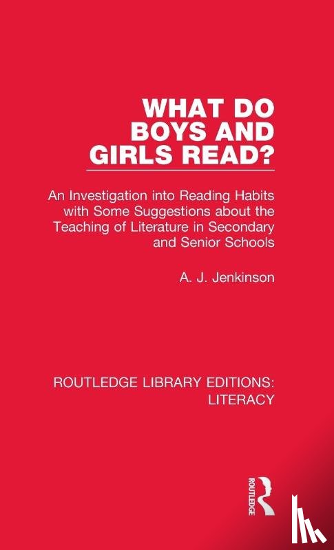 Jenkinson, A. J. - What do Boys and Girls Read?