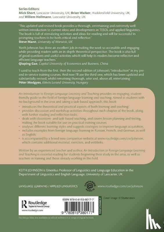 Johnson, Keith (University of Lancaster - An Introduction to Foreign Language Learning and Teaching