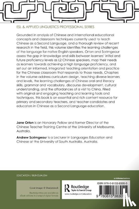 Orton, Jane, Scrimgeour, Andrew - Teaching Chinese as a Second Language