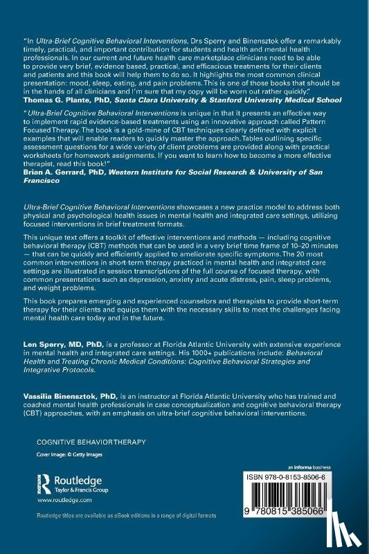 Sperry, Len, Binensztok, Vassilia (Florida Atlantic University - Ultra-Brief Cognitive Behavioral Interventions
