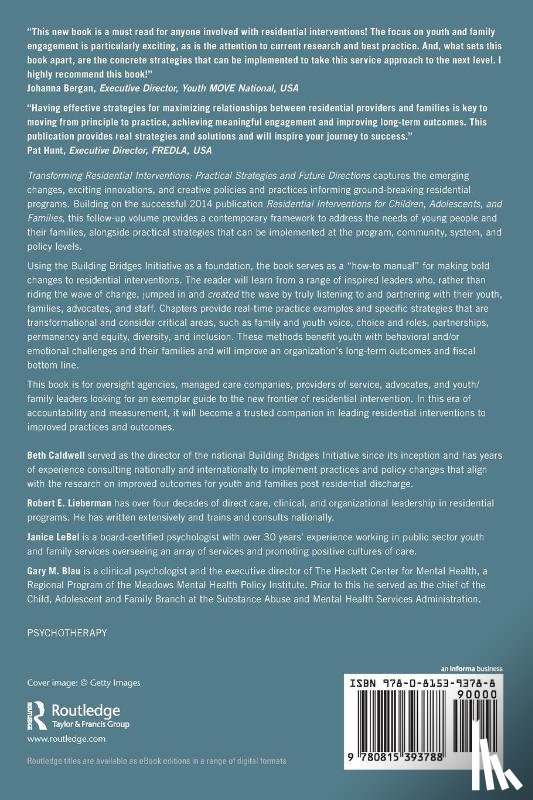  - Transforming Residential Interventions