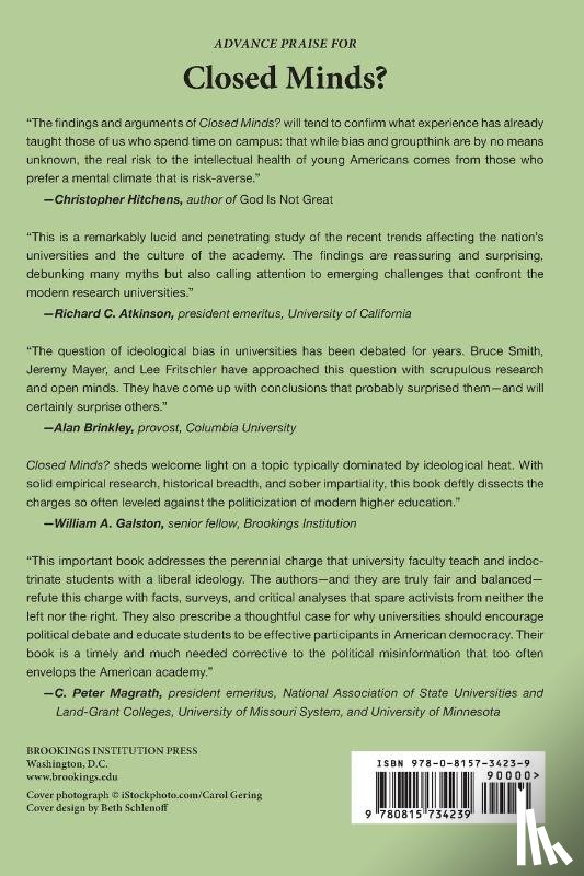 Smith, Bruce L.R., Mayer, Jeremy D., Fritschler, A. Lee - Closed Minds?