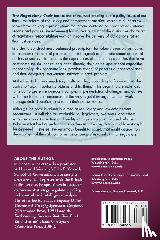 Sparrow, Malcolm K. - The Regulatory Craft