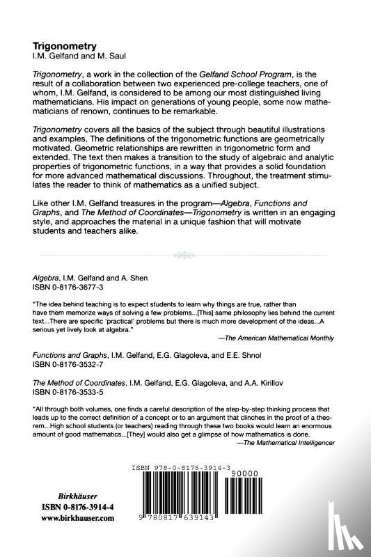 Gelfand, I.M., Saul, Mark - Trigonometry