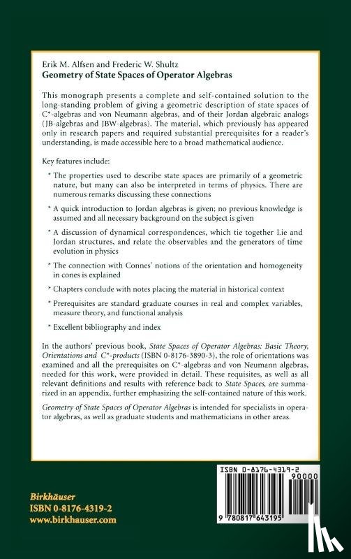 Erik M. Alfsen, Frederic W. Shultz - Geometry of State Spaces of Operator Algebras