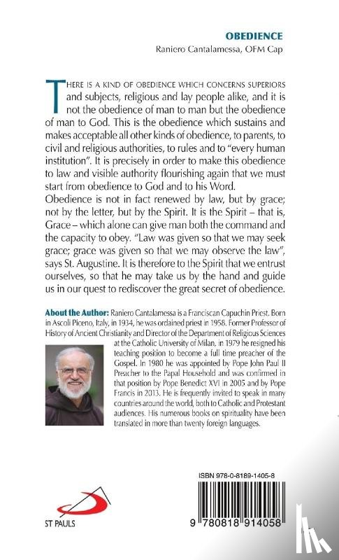 Cantalamessa, Ofm Cap Raniero - Obedience. The Authority of the Word
