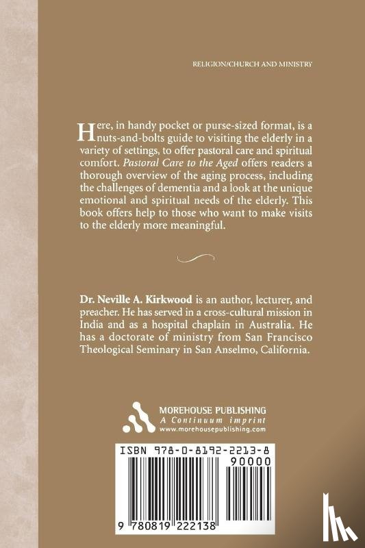 Kirkwood, Neville A. - Kirkwood, N: Pastoral Care to the Aged