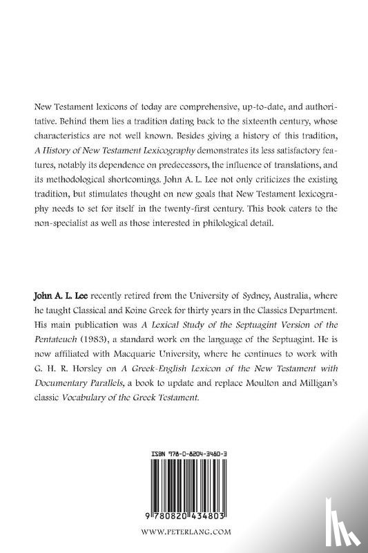 Lee, John A. L. - A History of New Testament Lexicography