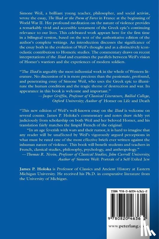 Weil, Simone - Simone Weil's the Iliad or the Poem of Force