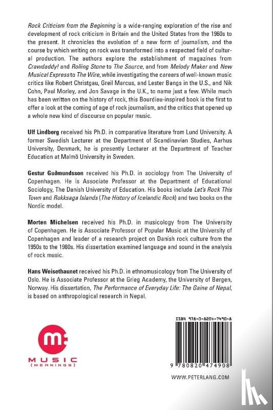 Lindberg, Ulf, Gudmundsson, Gestur, Michelsen, Morten, Weisethaunet, Hans - Rock Criticism from the Beginning