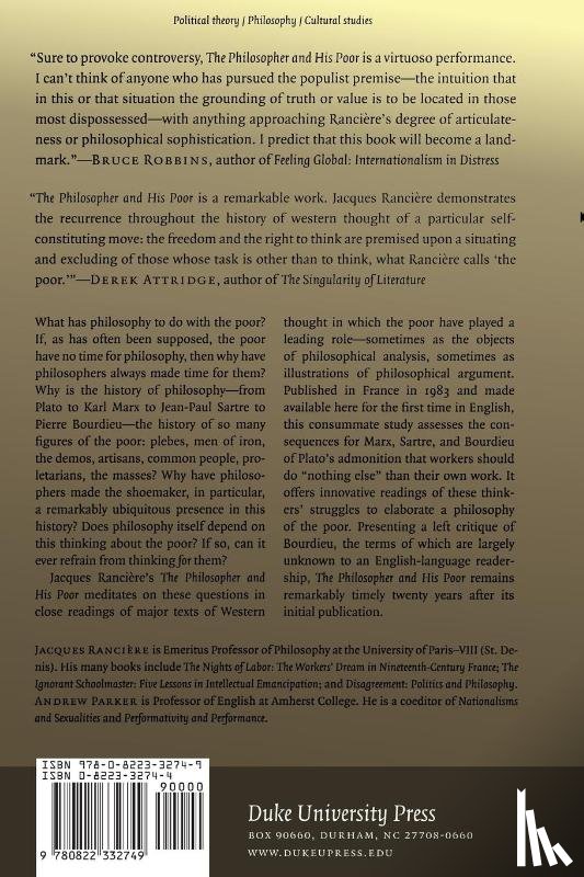 Ranciere, Jacques - The Philosopher and His Poor