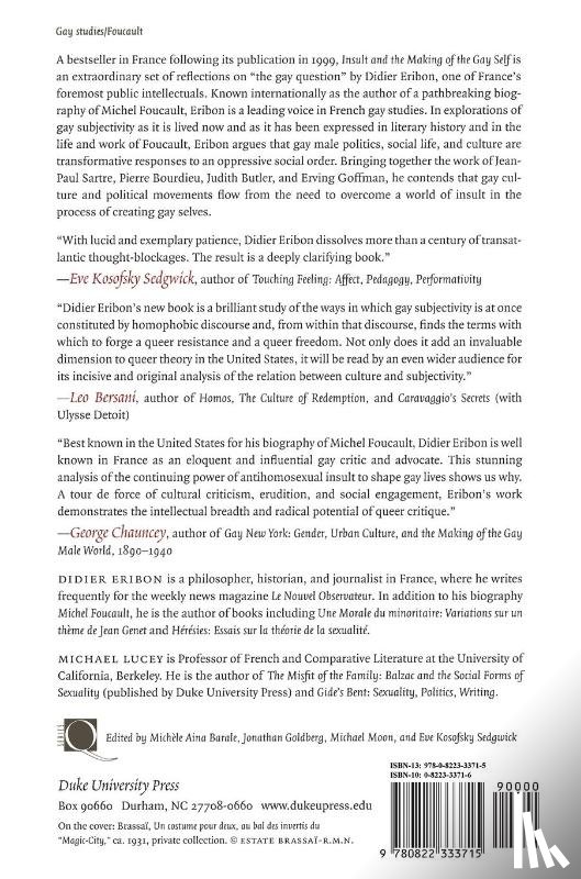 Eribon, Didier - Insult and the Making of the Gay Self