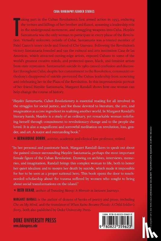 Randall, Margaret - Haydee Santamaria, Cuban Revolutionary