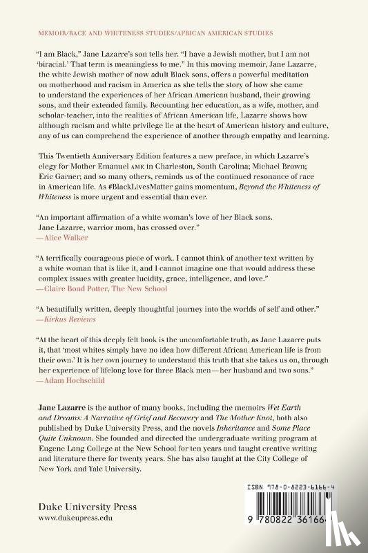 Lazarre, Jane - Beyond the Whiteness of Whiteness