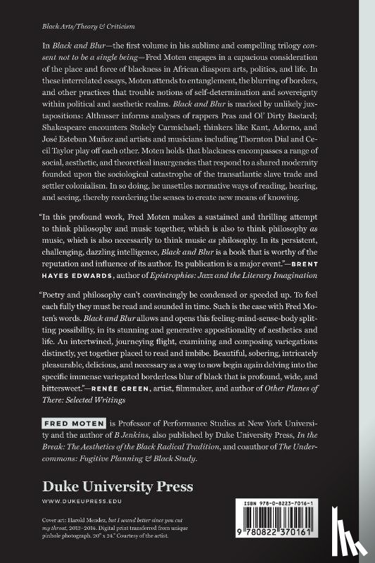 Moten, Fred - Black and Blur
