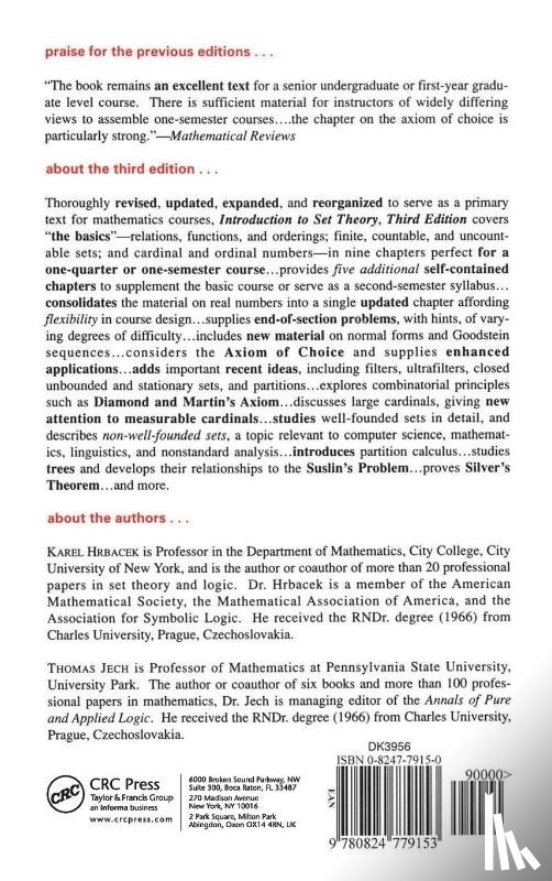Hrbacek, Karel, Jech, Thomas - Introduction to Set Theory, Revised and Expanded