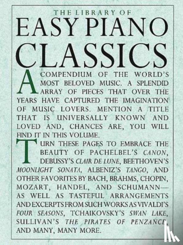 Hal Leonard Publishing Corporation - Library Of Easy Piano Classics