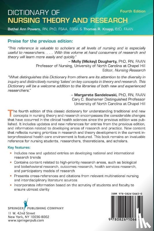 Powers, Bethel Ann, Knapp, Thomas - Dictionary of Nursing Theory and Research