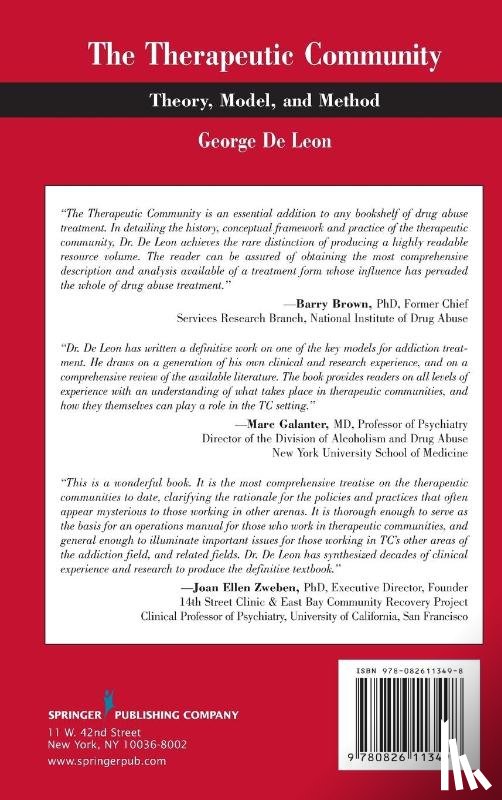 De Leon, George - The Therapeutic Community