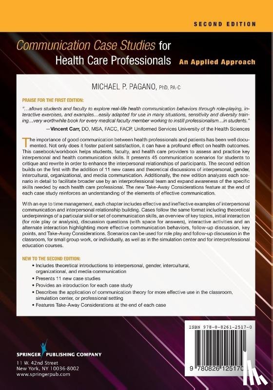 Pagano, Michael P. - Communication Case Studies for Health Care Professionals