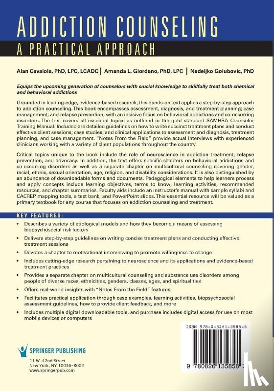 Cavaiola, Alan, Giordano, Amanda L., Golubovic, Nedeljko - Addiction Counseling