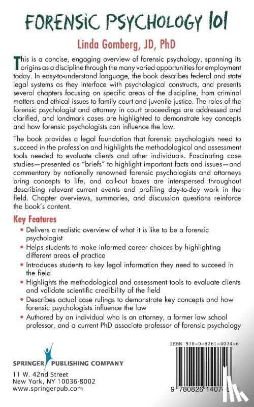 Gomberg, Linda - Forensic Psychology 101