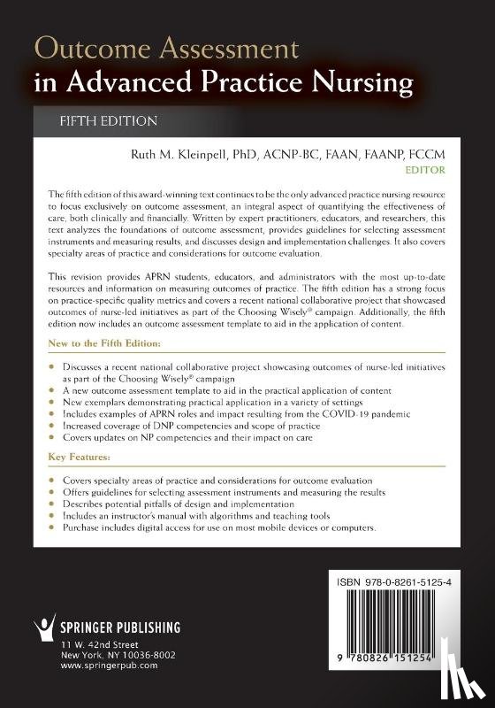  - Outcome Assessment in Advanced Practice Nursing