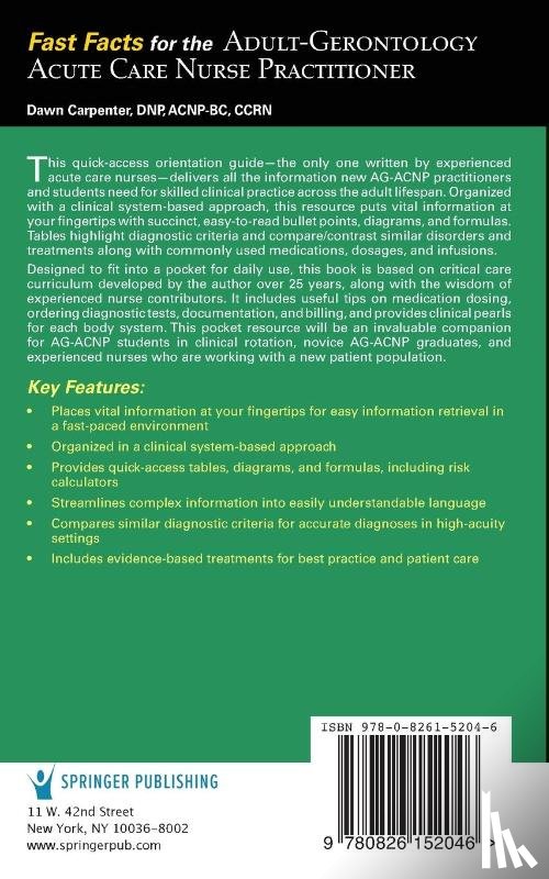  - Fast Facts for the Adult-Gerontology Acute Care Nurse Practitioner