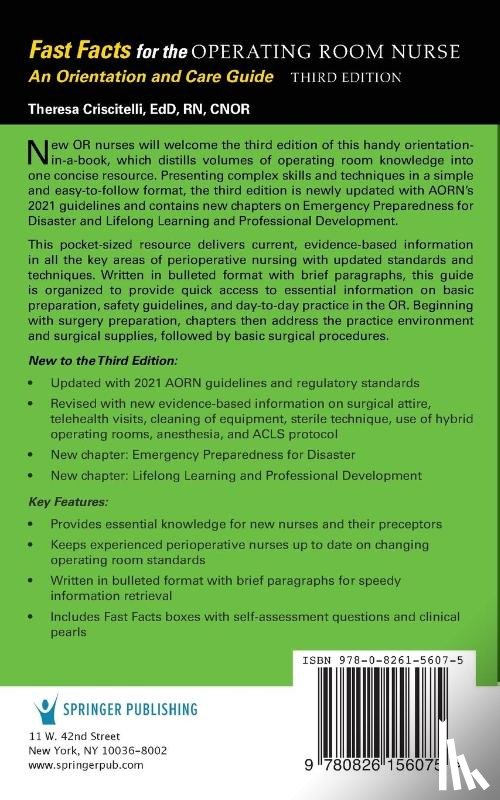 Criscitelli, Theresa - Fast Facts for the Operating Room Nurse, Third Edition