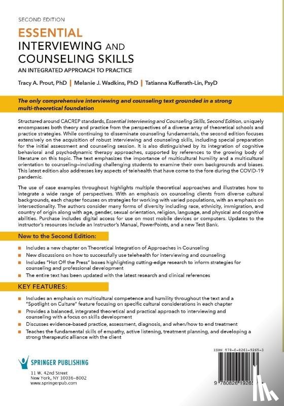 Prout, Tracy, Wadkins, Melanie, Kufferath-Lin, Tatianna - Essential Interviewing and Counseling Skills, Second Edition