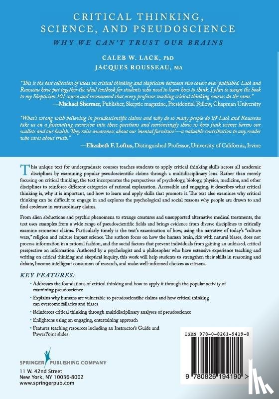 Lack, Caleb W., Rousseau, Jacques - Critical Thinking, Science, and Pseudoscience