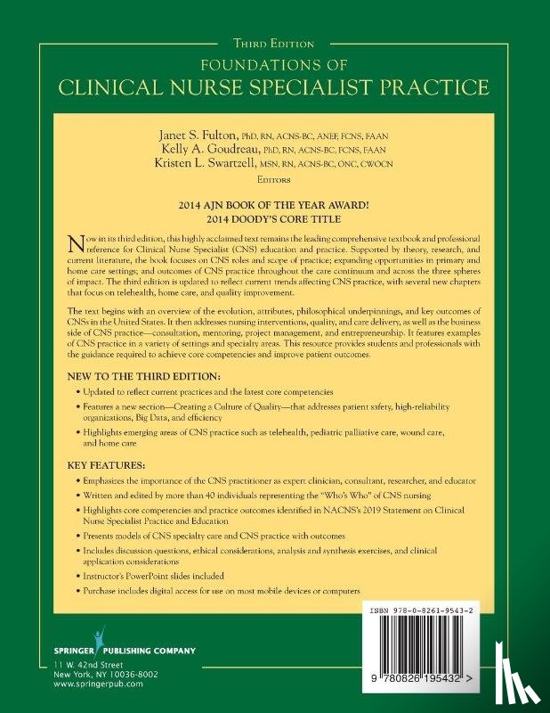  - Foundations of Clinical Nurse Specialist Practice