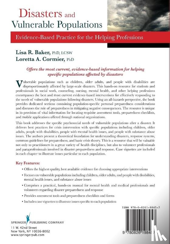 Baker, Lisa, Cormier, Loretta - Disasters and Vulnerable Populations