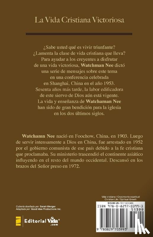Nee, Watchman - La Vida Cristiana Victoriosa