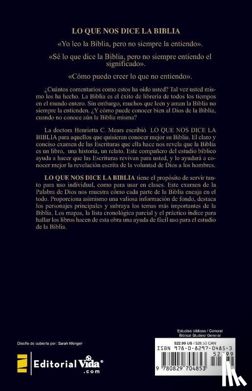 Mears, Henrietta C - Lo Que Nos Dice La Biblia