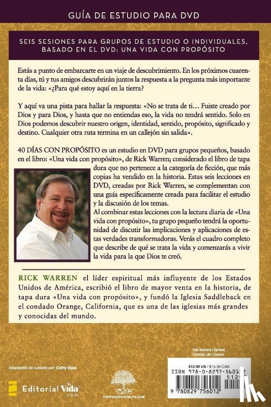 Warren, Rick - 40 D as Con Prop sito- Gu a de Estudio del DVD