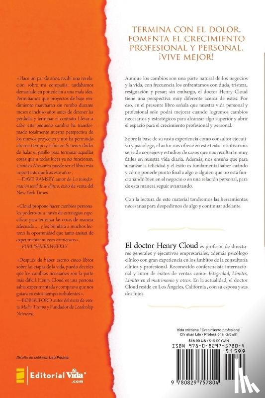 Cloud, Dr Henry - Cambios necesarios