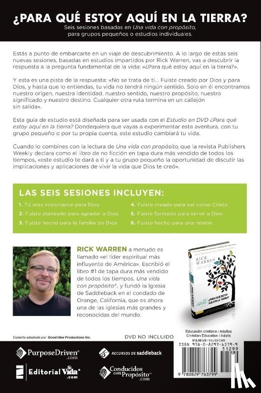 Warren, Rick - ¿Para Que Estoy Aqui En La Tierra? Guia de Estudio