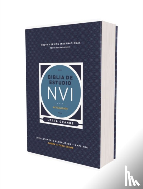 Nueva Version Internacional, Nueva Version Internacional, Vida, Vida - NVI, Biblia de Estudio actualizada, Revision 2022, Letra grande, Tapa Dura, Interior a color, Palabras de Jesus en Rojo, Comfort Print