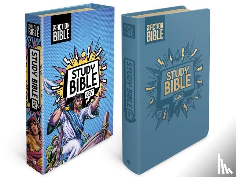 David C Cook - David C Cook: Action Bible Study Bible Esv, Leathersoft, Blu